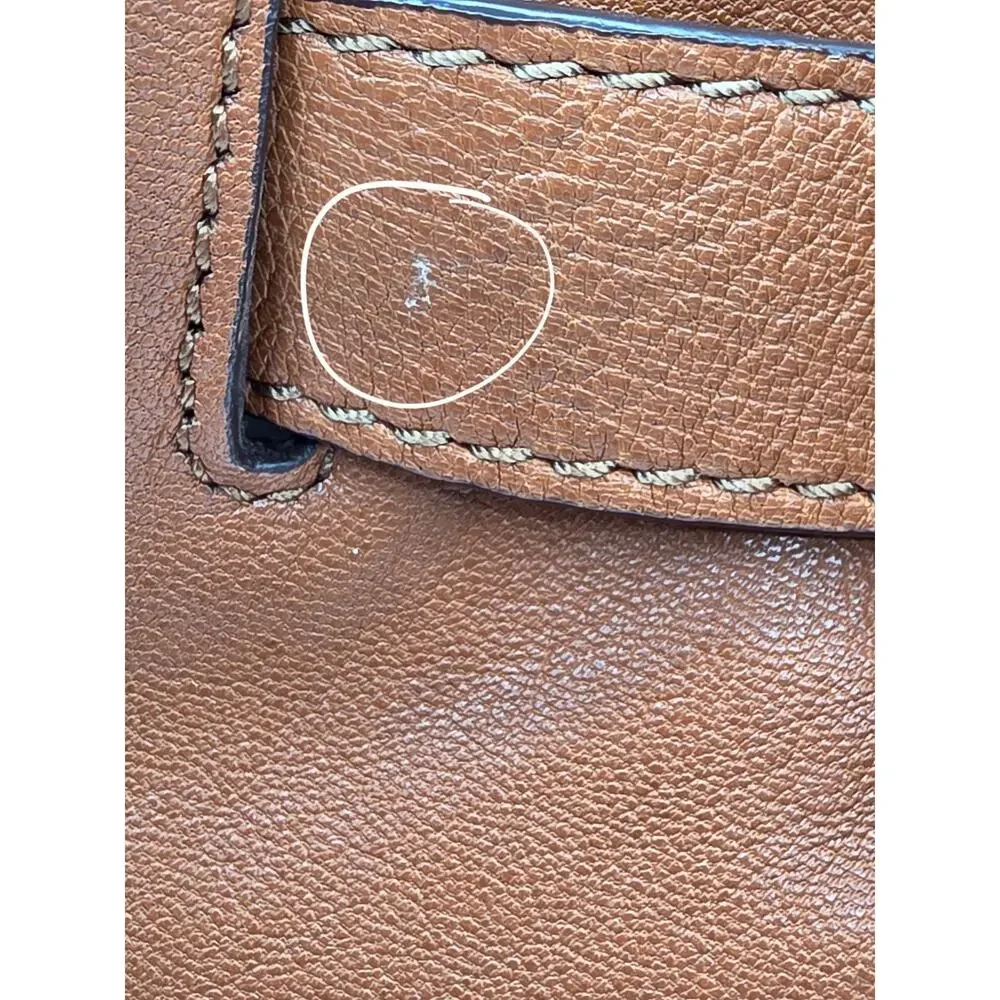 Michael Kors Hamilton Large Leather Tote Satchel Luggage Brown Gold Lock Key